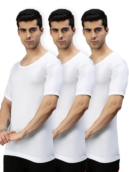 Tempo Short Sleeves Vest Cotton Pack of 3