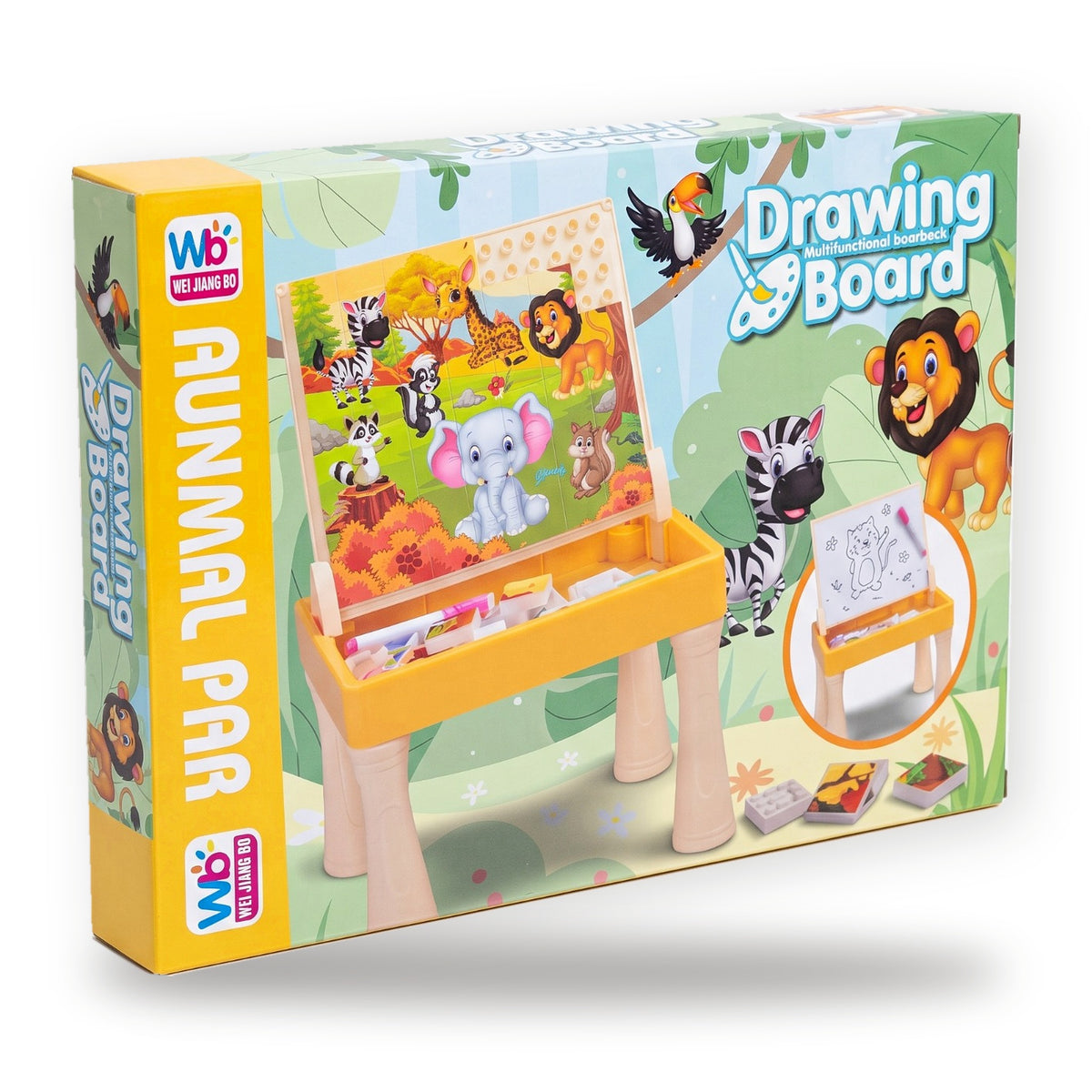 Drawing Board for Kids with Stand & Animal Puzzle | Estyloo